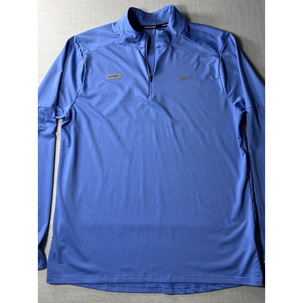 Nike Men’s Dri-Fit Element Flash 1/2 Zip Shirt Blue Medium Running Lightweight